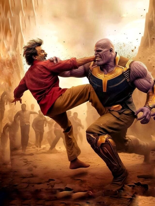 AI Fighting Images: Rajinikanth vs. Superheroes and Villains